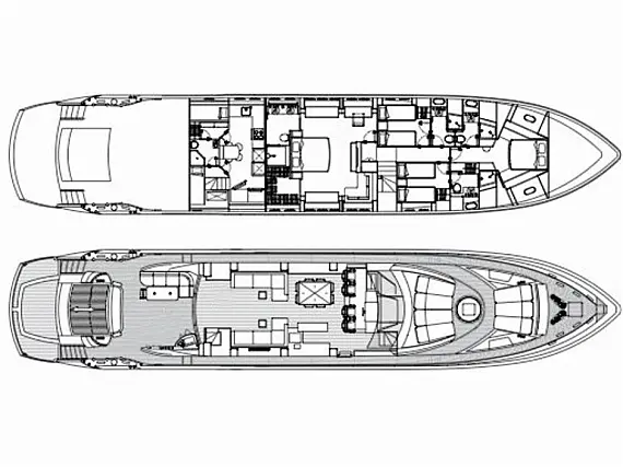 Sunseeker Yacht 95 - Tlocrt